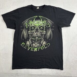 Y2K 2012 Avenged Sevenfold Black Short Sleeve Graphic Band Shirt Men's Large‎